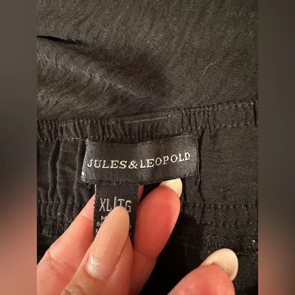 EUC Jules & Leopold Black Dress Pants Wide-Leg Style ANKLE LEIGHT